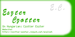 eszter czotter business card